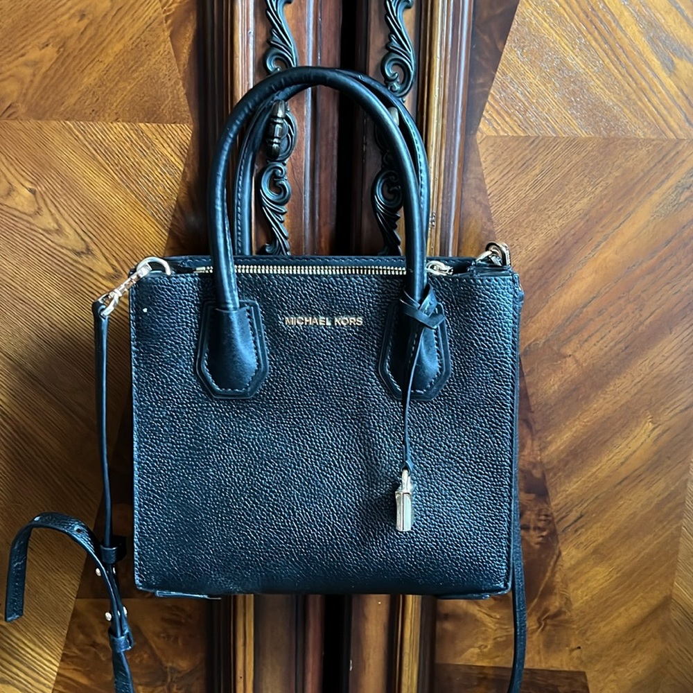 Michael Kors Black Satchel with Saffiano Leather